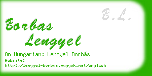 borbas lengyel business card