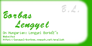 borbas lengyel business card